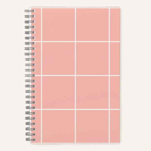 Soft Neutral Grid Pattern Minimal Check Design Notizblock (Vorderseite)