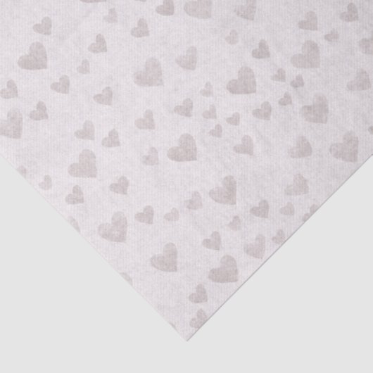 Soft Neutral Hearts Tissue Paper Seidenpapier (Ausschnitt)