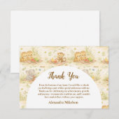 Soft Neutral Jungle Wild One First Birthday Dankeskarte (Vorne/Hinten)