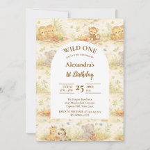 Soft Neutral Jungle Wild One First Birthday