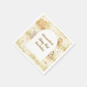 Soft Neutral Jungle Wild One First Birthday Serviette (Ecke)