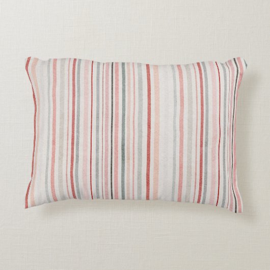 Soft Neutral Stripe Accent Pillow Dekokissen (Rückseite)