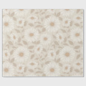 Soft Neutral Sunflower Cream Floral Pattern Geschenkpapier (Flach)