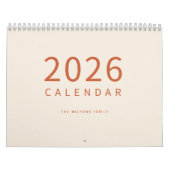 Soft Neutral Tones Minimalist Design Calendar Kalender (Titelbild)