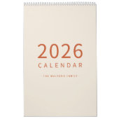 Soft Neutral Tones Minimalist Design Calendar Kalender (Titelbild)