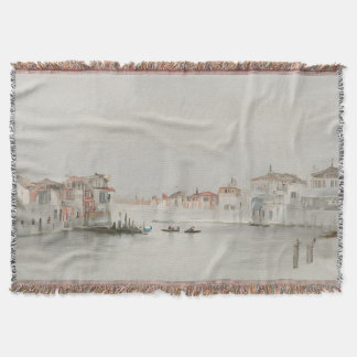 Soft Neutral Venice Canal Sketch Art Decke
