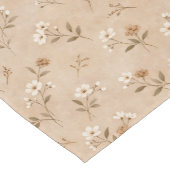 Soft Neutral Wildflower Botanical Pattern Kurzer Tischläufer (Ecke)