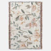 Soft Neutral Wildflower Sage Watercolor Botanical Decke (Vorderseite Vertikal)