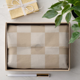 Soft-neutrale Palette aus Tan und Creme-Checkerboa Seidenpapier