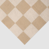 Soft-neutrale Palette aus Tan und Creme-Checkerboa Seidenpapier (Detail)