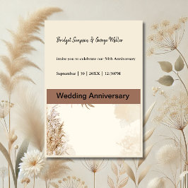 Soft Neutrals für Hochzeiten zum eleganten Jubiläu Einladung