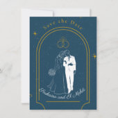 Soft Night Romance , Wedding Save the Date Card Einladung (Vorderseite)