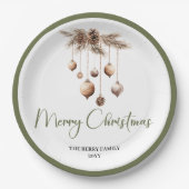 Soft Nordic Christmas Personalized Family Party Pl Pappteller (Vorderseite)
