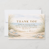 Soft Ocean Breeze Wedding Dankeskarte (Vorderseite)