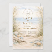 Soft Ocean Breeze Wedding Save The Date (Vorderseite)