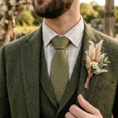 Soft Olive Estate Jacquard Krawatte | Luxus Altes 