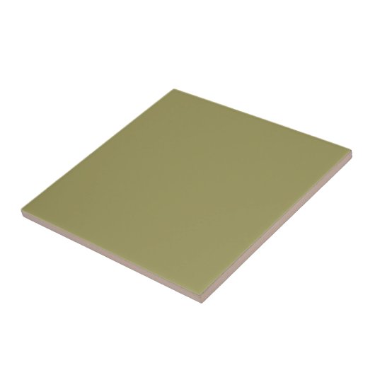 Soft Olive Solid Color | #9b9559 Fliese (Seite)