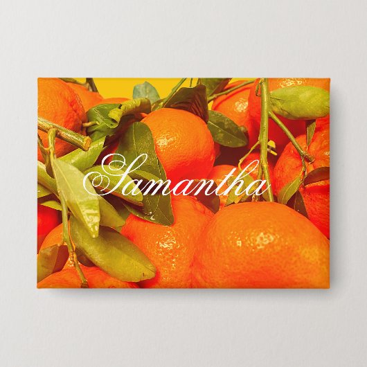 Soft Orange Frucht Ästhetik Button (Vorderseite)