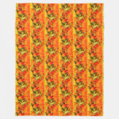 Soft Orange Frucht Ästhetik Fleecedecke (Vorderseite)