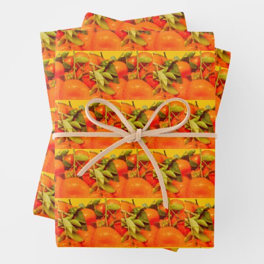 Soft Orange Frucht Ästhetik Geschenkpapier Set (Beispiel)