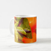 Soft Orange Frucht Ästhetik Kaffeetasse (Vorderseite Links)
