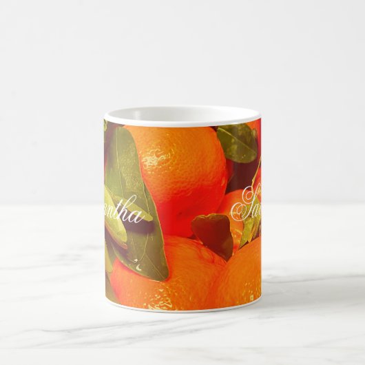Soft Orange Frucht Ästhetik Kaffeetasse (Mittel)