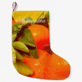 Soft Orange Frucht Ästhetik Kleiner Weihnachtsstrumpf (Vorderseite)