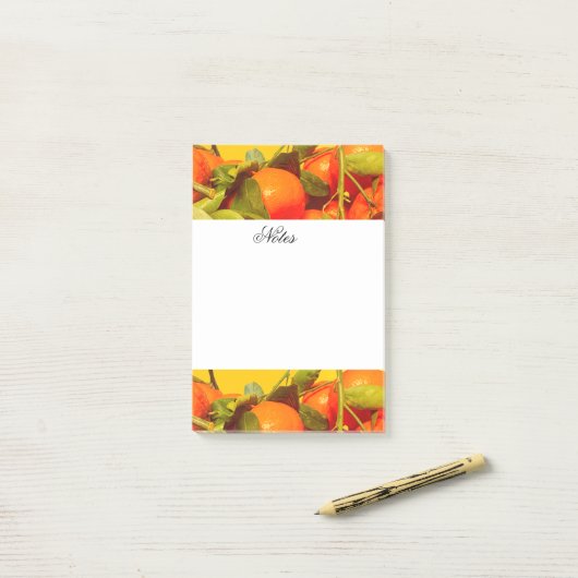 Soft Orange Frucht Ästhetik Post-it Klebezettel (Auf Schreibtisch)