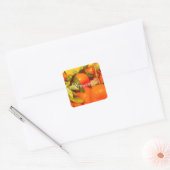 Soft Orange Frucht Ästhetik Quadratischer Aufkleber (Umschlag)