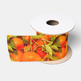 Soft Orange Frucht Ästhetik Satinband
