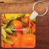 Soft Orange Frucht Ästhetik Schlüsselanhänger (Rückseite)