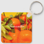 Soft Orange Frucht Ästhetik Schlüsselanhänger (Rückseite)