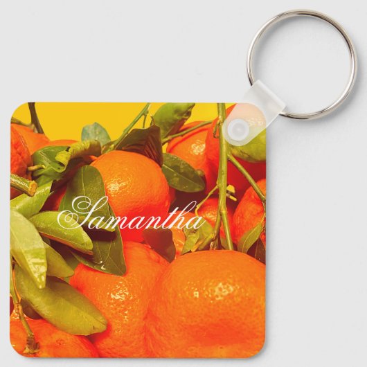 Soft Orange Frucht Ästhetik Schlüsselanhänger (Rückseite)