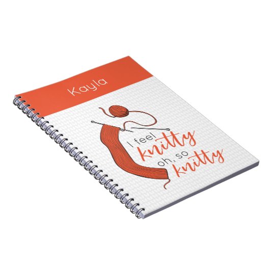 Soft Orange ich fühle mich knett, Oh, so knitty Notizblock (Rechte Seite)