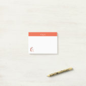 Soft Orange ich fühle mich knett, Oh, so knitty Post-it Klebezettel (Auf Schreibtisch)