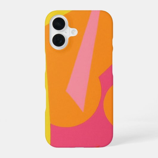 Soft Orange & Pink Abstract Phone Case iPhone 16 Hülle (Rückseite)