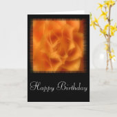 Soft Orange Rose Happy Birthday Card Design 1 Karte (Gelbe Blume)