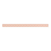 Soft Orange & White Floral Lattice Pattern Ripsband (Vorderseite)