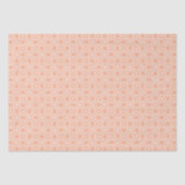 Soft Orange & White Floral Lattice Pattern Seidenpapier (Vorderseite)