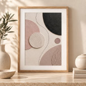 Soft Orbit | Minimal Abstract Plaster Art Print Poster