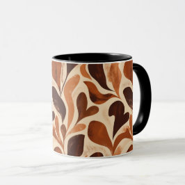 Soft Organic Art Mug – Beige & Brown Palette Tasse