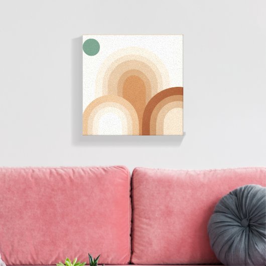 Soft Overlapping Arches - Earthy Minimalistisch Bo Leinwanddruck (Insitu (Wohnzimmer))