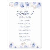 Soft Oyster Minimalist Seating Chart Cards Tischnummer (Vorderseite)