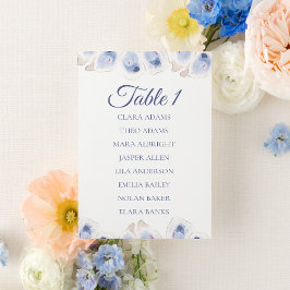 Soft Oyster Minimalist Wedding Seating Chart Card Tischnummer