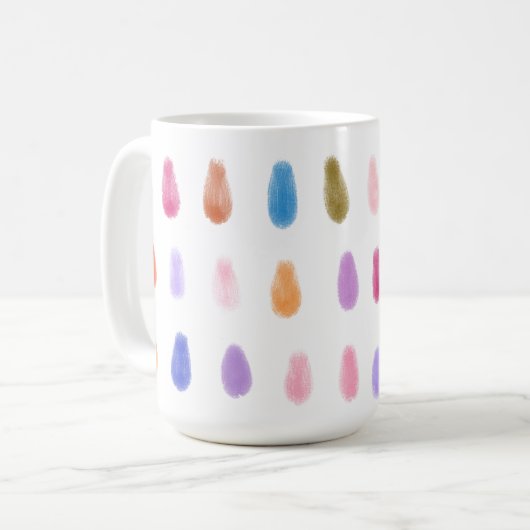 Soft PaintDrops OriginalZeitweiliges Farbmuster Kaffeetasse (Vorderseite Links)
