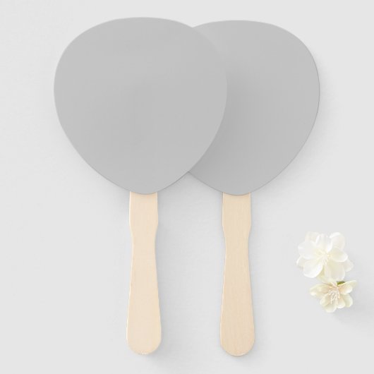 Soft Pale Gray Geometric Fächer (Vorne und Hinten)