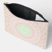 Soft Pale Paste Boho Trippy Hippie Groovy Mandala Zubehörtasche (Offen)