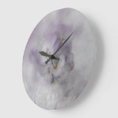 Soft Pansies Große Wanduhr (Winkel)