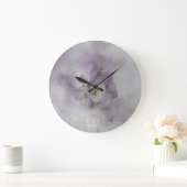 Soft Pansies Große Wanduhr (Zuhause)