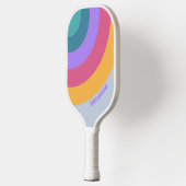 Soft Pansy Dream Circle Streifen mit Name Pickleball Schläger (Links)